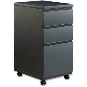 Alera PBBBFCH Armoire de classement à piétement métallique à trois tiroirs avec tiroir coulissant pleine longueur 14 7/8 X 19 1/8 Charbon - Product Image 4