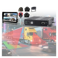Sistema MDVR de 4 Canales para Camiones, Remolques y Autobuses, Cámara de Reversa con Monitor LCD, DVR, GPS, Kit de Seguridad con WiFi