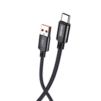 Kabel Tipe-C KAKUSIGA 3M Braided, Konektor Aluminium Alloy & Pengisian Cepat 5A untuk Ponsel, Tablet & Power Bank