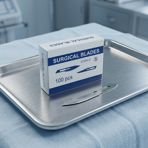 Lames de scalpel manuelles professionnelles en acier inoxydable Classe I # Lot de 60, 50 unités, usage chirurgical et de laboratoire, OEM, marque privée, approuvé CE ISO - Product Image 3