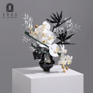 Susunan Tanaman <span class=keywords><strong>Phalaenopsis</strong></span> Buatan dalam Pot Keramik, Bunga Indoor Buatan - Product Image 4