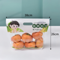 Sacs d'emballage transparents à fermeture éclair sur mesure pour fruits, cerises et légumes frais, fabriqués en Chine