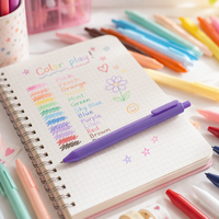 Stylos promotionnels en plastique avec impression de logo personnalisée, encre non effaçable, pointe bille 1,0 mm, couleur macaron, en vrac, pour cadeaux promotionnels et enfants