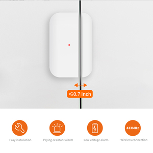 Détecteur de porte sans fil <span class=keywords><strong>Staniot</strong></span> 433 MHz, détecteur magnétique pour portails de garage, interrupteur épaissi, alarme antivol pour la maison - Product Image 3