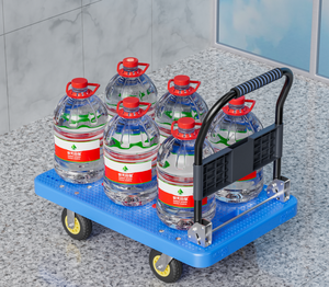 Chariot de transport portable MBC-010 pour entrepôt, chariot de transport de marchandises, capacité de 200 kg, chariot à bagages d'aéroport, chariot de courses à quatre roues - Product Image 5