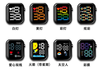 Montre numérique LED carrée en plastique Y1 à logo personnalisé, très vendue, pour homme, femme, étudiant, sport, électronique, avec affichage LED