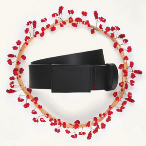 Black PU Leather Belt <b>Men</b> Casual Wide Waist Belt with Alloy Plate Buckle <b>for</b> Jeans <b>Gift</b> - Product Image 3