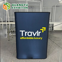 Mostrador Portátil Plegable para Ferias Comerciales, Stand de Exhibición con Banner, Ideal para Promociones