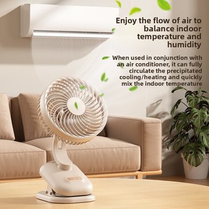 Nuevo Modelo de <span class=keywords><strong>Ventilador</strong></span> de Escritorio Transfronterizo, Mini <span class=keywords><strong>Ventilador</strong></span> Eléctrico USB Recargable, <span class=keywords><strong>Ventilador</strong></span> Oscilante con Clip para Mesa - Product Image 4