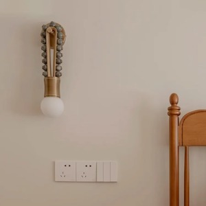 โคมไฟติดผนังสไตล์ฝรั่งเศส Bauhaus E27 LED 220V สวิตช์ควบคุมไฟทางเข้าห้องนอน - Product Image 3