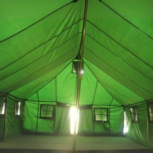 Carpa de Lona con Postes de Acero para 10 Personas, de Una Habitación, 10x5m, para Tres Estaciones, Impermeable, Resistente al Viento, Alojamiento para Grupos Grandes - Product Image 3