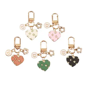 High Quality Heart Flower Metal Key Chains Luxury Key Chains Door Hook Fashionable Llavero de metal