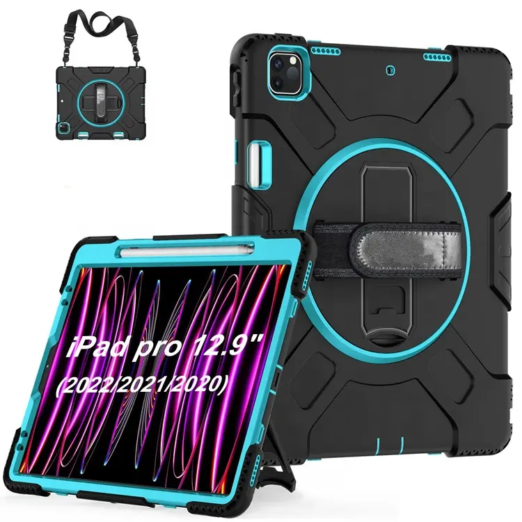 Defender shockproof rugged designer tablet case for ipad pro 12.9 2018 case for ipad pro 12.9 2nd cover with pencil holder