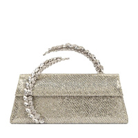 Style de célébrité poignée en diamant Satin soirée pochette sacs à main femmes à la mode élégante robe sacs à main