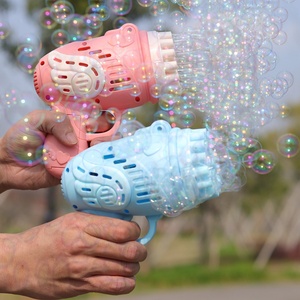 Pistola de Burbujas de Dibujos Animados para Niños, Automática, con Luz, Espuma Divertida para Bodas, Máquina de Burbujas Eléctrica para Niños, Juguete de Verano para Exteriores - Product Image 3