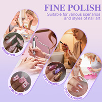 Kit d'outils de prétraitement pour ongles en acier au tungstène diamanté, pour le polissage, la suppression des boutons, des peaux mortes et des ongles press-on, cadeau
