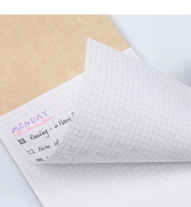 Kraft <span class=keywords><strong>Notebook</strong></span> Line Book Oficina Papelería Rasgar Bloc de notas Logotipo personalizado Rejilla forrada Páginas en blanco Hacer lista Bloc de notas - Product Image 5
