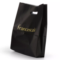 Sacs d'emballage personnalisés écologiques avec poignée découpée pour boutiques et commerces de détail, sacs en plastique pour l'emballage