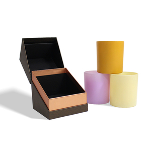 Caja de medio papel personalizada ecológica, cierre de cinta, diseño de ilustración Floral para velas de vacaciones, embalaje de regalo con esponja - Product Image 4