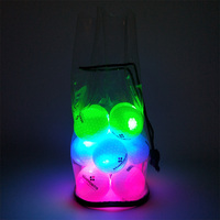 Balles de golf LED super lumineuses colorées personnalisées brillant dans l'obscurité balle de golf lumineuse clignotante