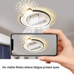 Hiện đại hiện đại DC động cơ quạt trần với ánh sáng Led điều khiển từ xa cơ thể acrylic cho phòng khách ứng dụng - Product Image 6