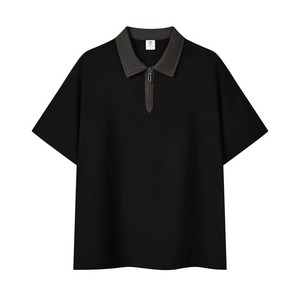 เสื้อโปโลแขนสั้นผู้ชาย ผ้าฝ้ายอ๊อกซ์ฟอร์ด สีพื้น ซิป คอปก ลำลอง ใส่สบาย 100% ผ้าฝ้าย ขายดี คุณภาพใหม่ เสื้อโปโล - Product Image 2