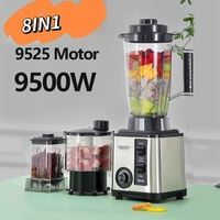 Blender multifonctionnel Bardefu 8 en 1, mixeur, robot culinaire, blender pour smoothies, blender professionnel haute performance