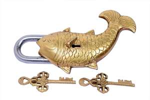 Serrure en métal de hibou de fer antique faite à la main de conception élégante - Product Image 2