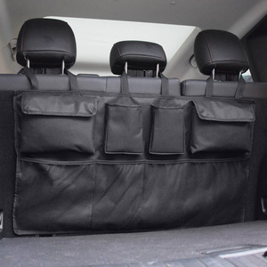 Bolsa de almacenamiento para respaldo de asiento de coche, 4-7 compartimentos, tela Oxford 600D, universal para organizar el maletero - Product Image 3