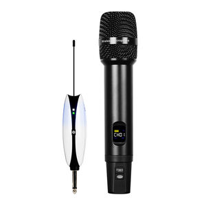 ワイヤレスコンデンサーマイクセット 金属ボディ 1送信機 プロ仕様 屋外ライブストリーミングマイク 歌唱 家庭用 - Product Image 1