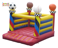 Château gonflable commercial à thème football pour usage extérieur et fêtes
