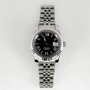 Stainless Steel Men's <b>Watch</b> Wholesale Supplier Sapphire Crystal Folding Clasp <b>Black</b> Mechanical Wristwatch - Product Image 1