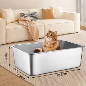 <span class=keywords><strong>Couvercle</strong></span> en <span class=keywords><strong>plastique</strong></span> Odeur SS201 Litière pour chat <span class=keywords><strong>Bac</strong></span> <span class=keywords><strong>à</strong></span> <span class=keywords><strong>sable</strong></span> Toilette pour chat <span class=keywords><strong>Bac</strong></span> <span class=keywords><strong>à</strong></span> litière en métal en acier inoxydable - Product Image 1