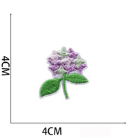 Vente en gros de fleurs brodées de haute qualité patchs tissés à la machine pour vêtements fleurs brodées