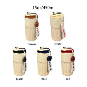 Mug à café intelligent isolé avec affichage LED <span class=keywords><strong>de</strong></span> la température, 15 oz, avec sangle, isolation thermique, mug intelligent <span class=keywords><strong>en</strong></span> acier inoxydable pour la maison et le bureau - Product Image 5