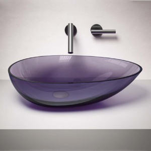 Design moderno traslucido trasparente lavabo in resina trasparente per il bagno dell'hotel - Product Image 5