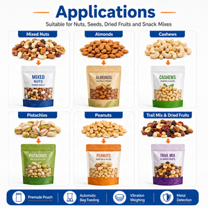 Mixed Nuts Premade Ziplock Stand up Packaging Packing Machine Economical Nuts Mixing <b>Mini</b> Machine Single Station Vibrati - Product Image 2