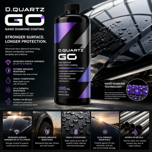 DQUARTZ GO นาโนไดมอนด์ เซรามิกโค้ทติ้ง 1000 มล. ความแข็งสูง ป้องกันน้ำ ป้องกันรอยขีดข่วน สำหรับเคลือบสีรถยนต์ ป้องกันรังสียูวี ทนทานต่อสารเคมีและการขัดถู - Product Image 3