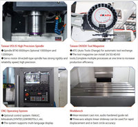 Centre d'usinage vertical CNC personnalisé VMC1270 GSK BT40, machine de perçage et de fraisage à haute rigidité |   Service OEM/ODM direct d'usine