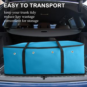 Bolsa de Transporte Ecuestre Impermeable de Gran Capacidad, Bolsa de Heno para Caballos de Poliéster con Correa Ajustable, Almacenamiento de Pacas de Alimentación Lenta, Muestra Gratuita - Product Image 3