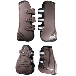 Bottes d'équitation équine classiques Jambes avant et arrière Bottes de cheval protectrices à bandage debout - Product Image 3