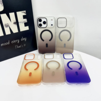 Étui de téléphone magnétique dégradé de luxe pour iPhone 17 Pro, accessoires mobiles transparents mats IMD pour iPhone 16 15 14 13 Pro