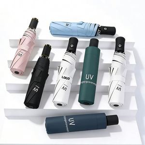 Sombrillas UV de Alta Calidad OEM al por Mayor, Caja de Regalo, Protección, Apertura Manual o Totalmente Automática, Sombrilla Personalizada 8k con Logotipo - Product Image 1
