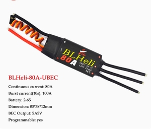 BLHeli sin escobillas <span class=keywords><strong>ESC</strong></span> 12A 20A 30A 40A 50A 60A <span class=keywords><strong>80A</strong></span> con UBEC para modelo de avión cuadricóptero ala fija multieje DIY FPV RC Drone - Product Image 5