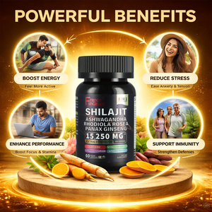 Capsules de Shilajit Shecome de haute qualité, 60 capsules, capsules de Shilajit avec Ashwagandha, compléments de santé Shilajit pour adultes - Product Image 6