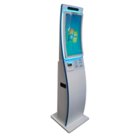 23.6 32 pouces Cuved Screen Bank hosptal Queuing Machine Ticket Imprimante Numéro Prenant L'appel Système Queue Gestion Kiosque
