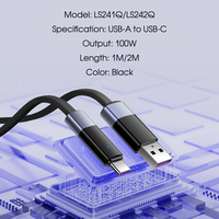 Kabel Data Pengisian Daya USB Otomatis Pintar LDNIO LS241Q Dengan Indikator LED