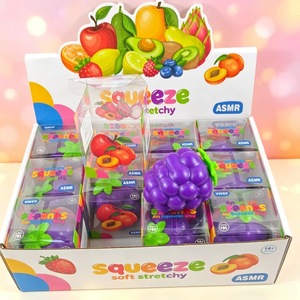 Nuevo Producto: Bloques de Construcción Moldeables con Forma de Uva, Juguetes Comestibles Realistas con Función de Rebote Lento, Caja Sorpresa - Product Image 1