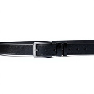 Men's <b>Cow</b> Hide Leather Belt with Alloy Buckle Solid Pattern Custom Logo Formal & Casual Style High Quality 3.4cm Width - Product Image 3