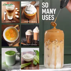 Hochwertiger Tragbarer Wiederaufladbarer Elektrischer Milchaufschäumer aus Edelstahl, Automatischer Handmixer und Schaumschläger für Kaffee und Milch - Product Image 5